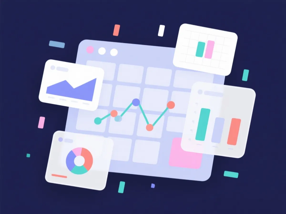 数据分析图表插画